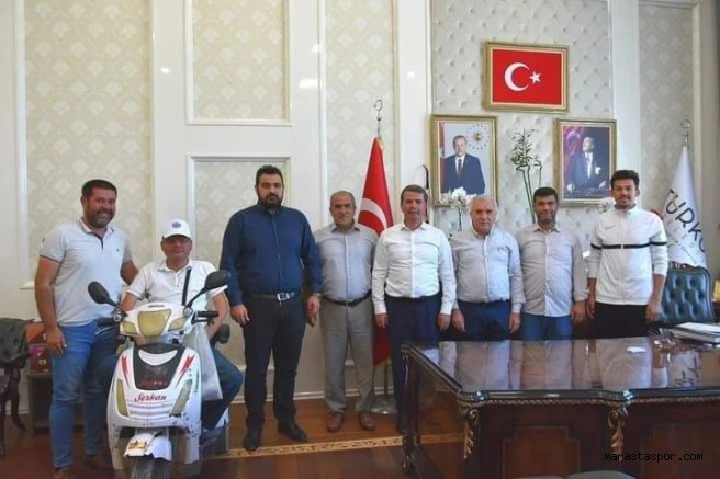 Türkoğlu Gençlerbirliğispor'dan başkan Okumuş'a ziyaret
